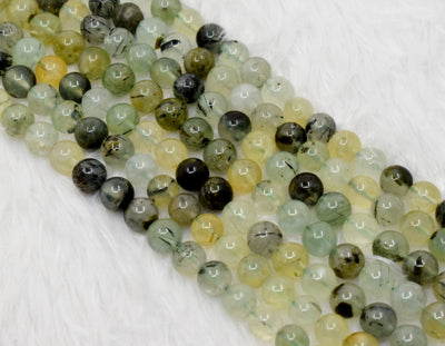 Prehnite Beads, Natural Round Crystal Beads 6mm to 10mm