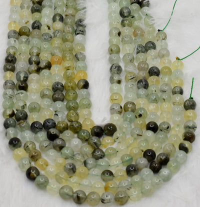 Prehnite Beads, Natural Round Crystal Beads 6mm to 10mm