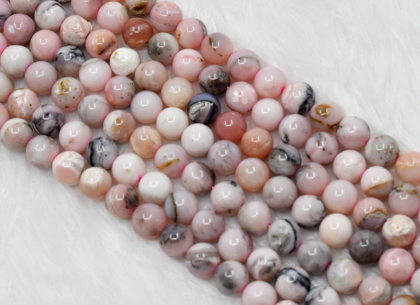 Pink Opal Beads, Natural Round Crystal Beads 6mm to 10mm