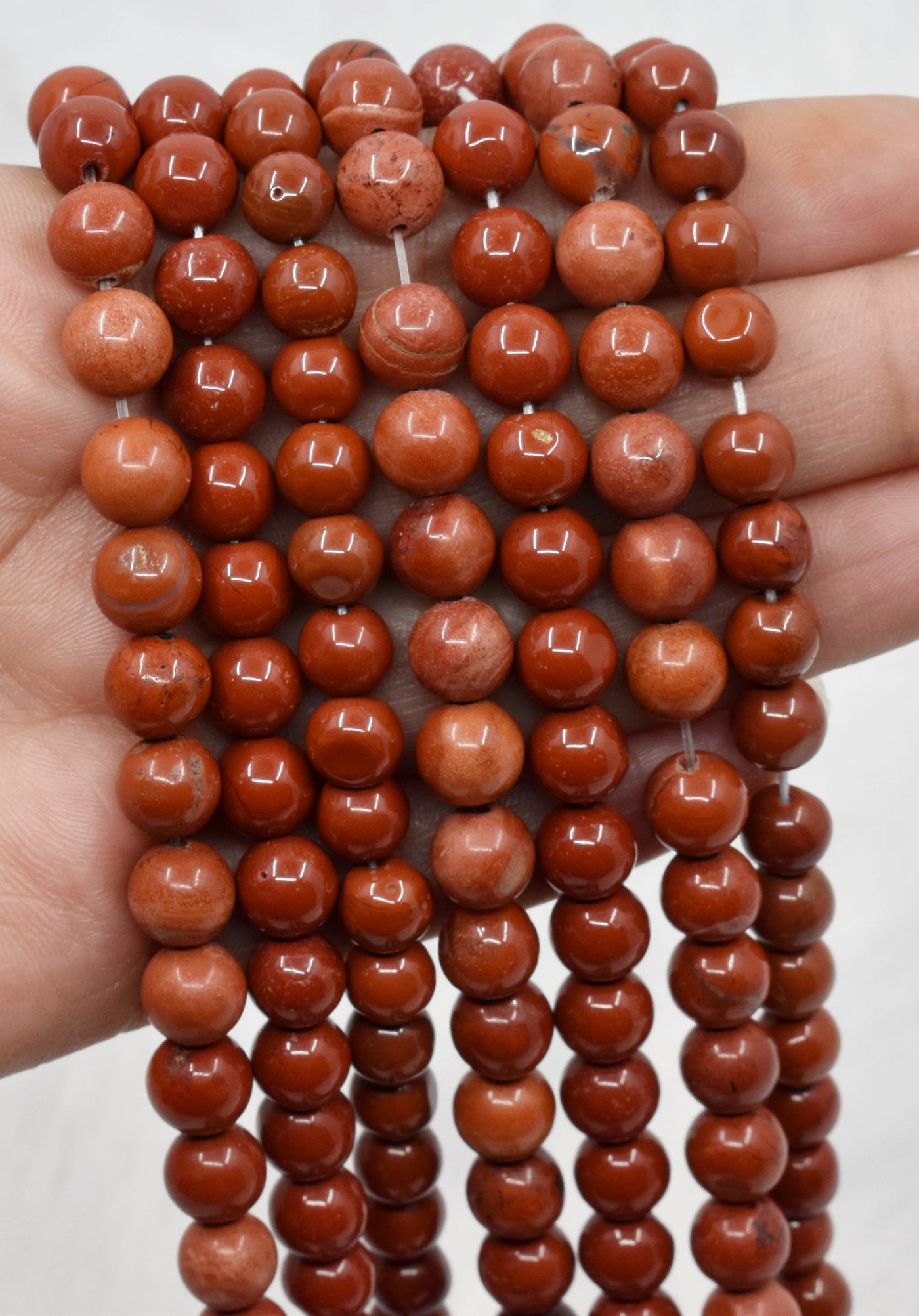 Red Jasper Beads, Natural Round Crystal Beads 4mm to 12mm