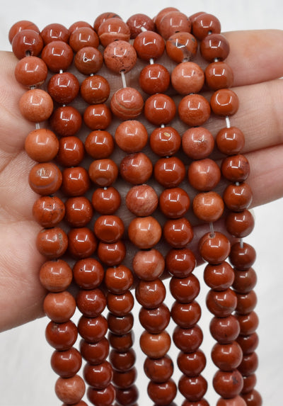 Red Jasper Beads, Natural Round Crystal Beads 4mm to 12mm