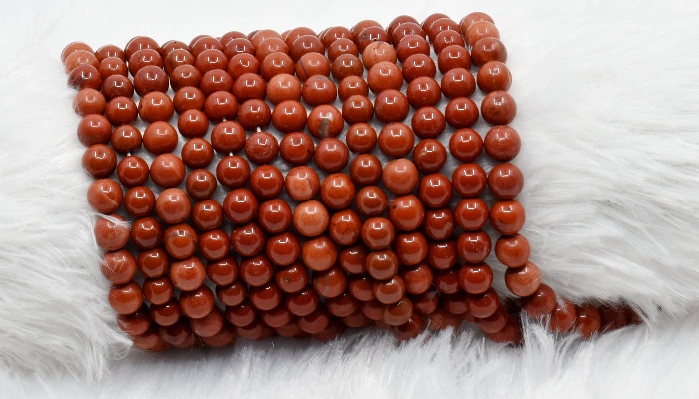 Red Jasper Beads, Natural Round Crystal Beads 4mm to 12mm