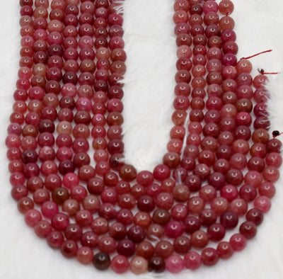 Strawberry Quartz Beads, Natural Round Crystal Beads 6mm to 10mm