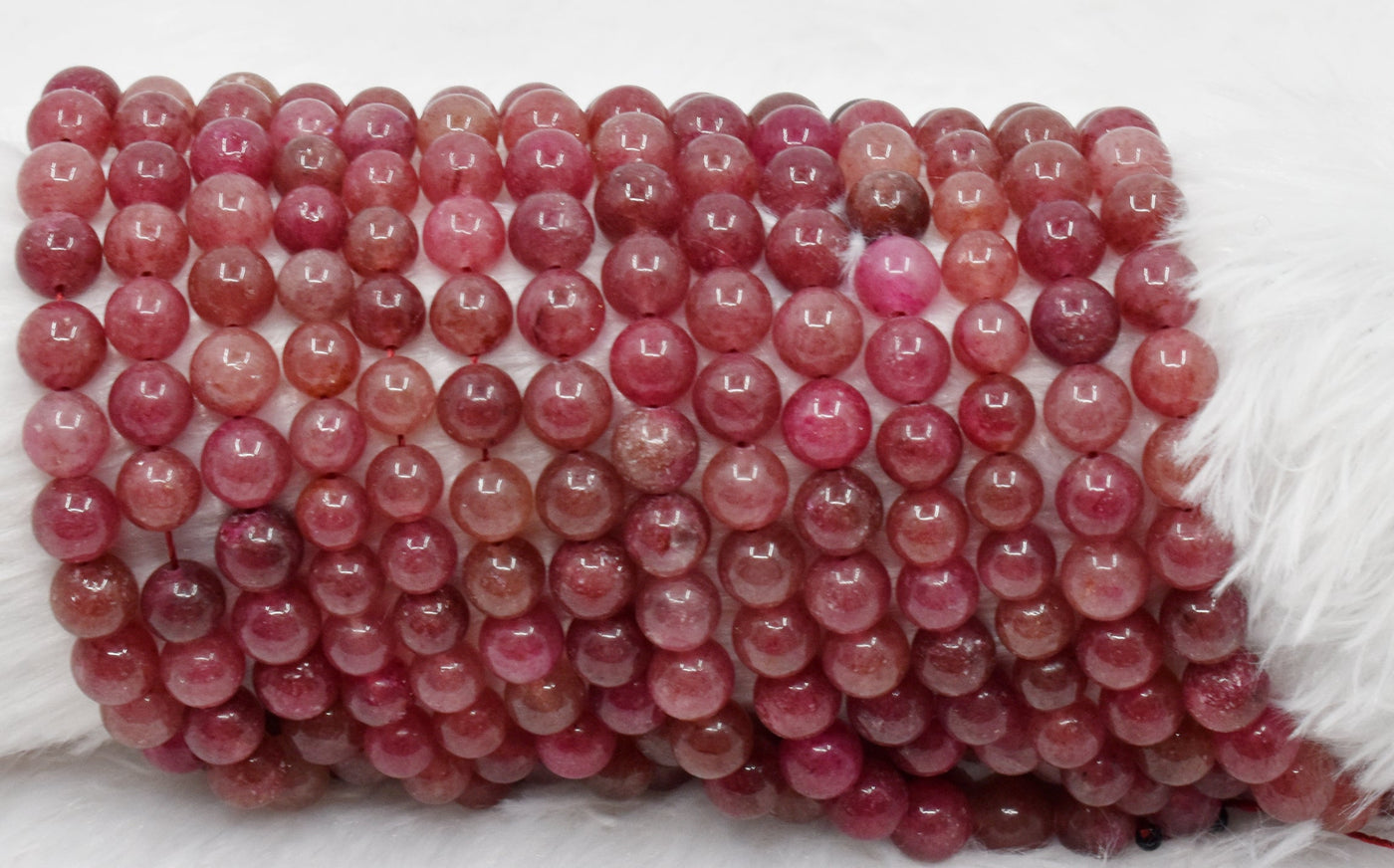 Strawberry Quartz Beads, Natural Round Crystal Beads 6mm to 10mm