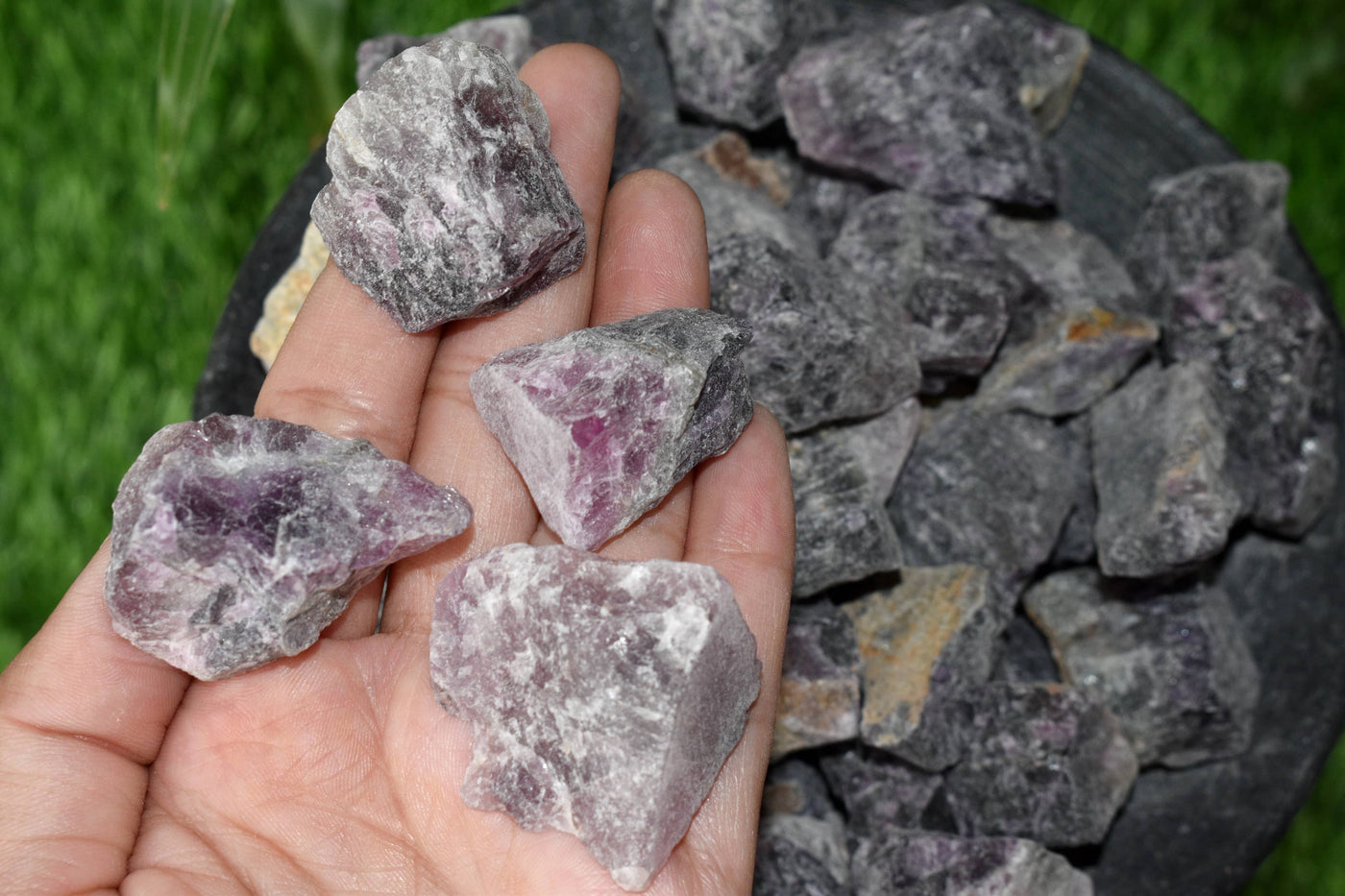 Purple Fluorite Rough Natural Stones 1 inch Purple Fluorite Raw Stones, Raw Crystal Chunks in pack size 4oz, 1/2lb, 1lb.