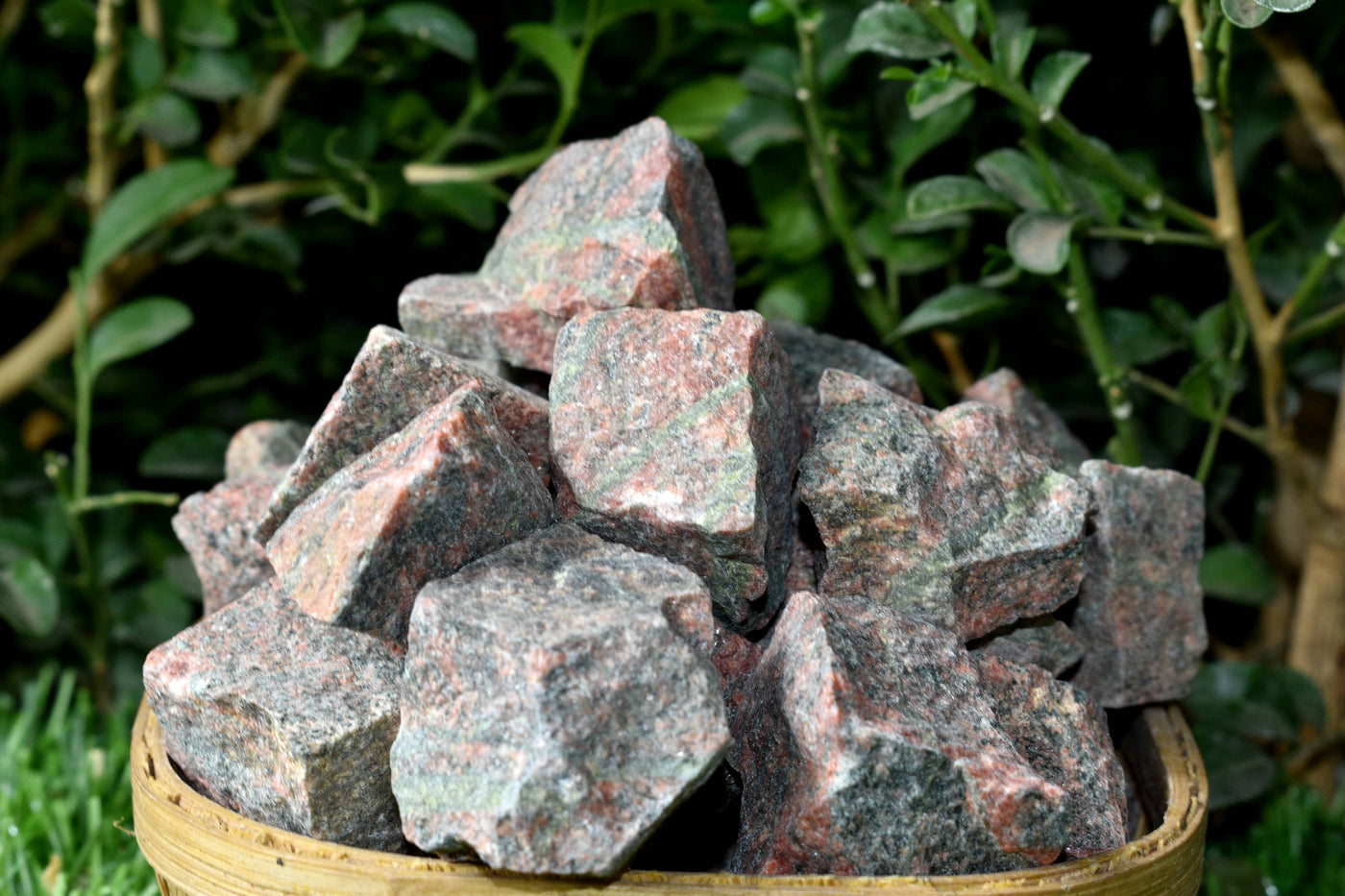 Unakite Rough Natural Stones 1 inch Unakite Raw Stones, Raw Crystal Chunks in pack size 4oz, 1/2lb, 1lb.