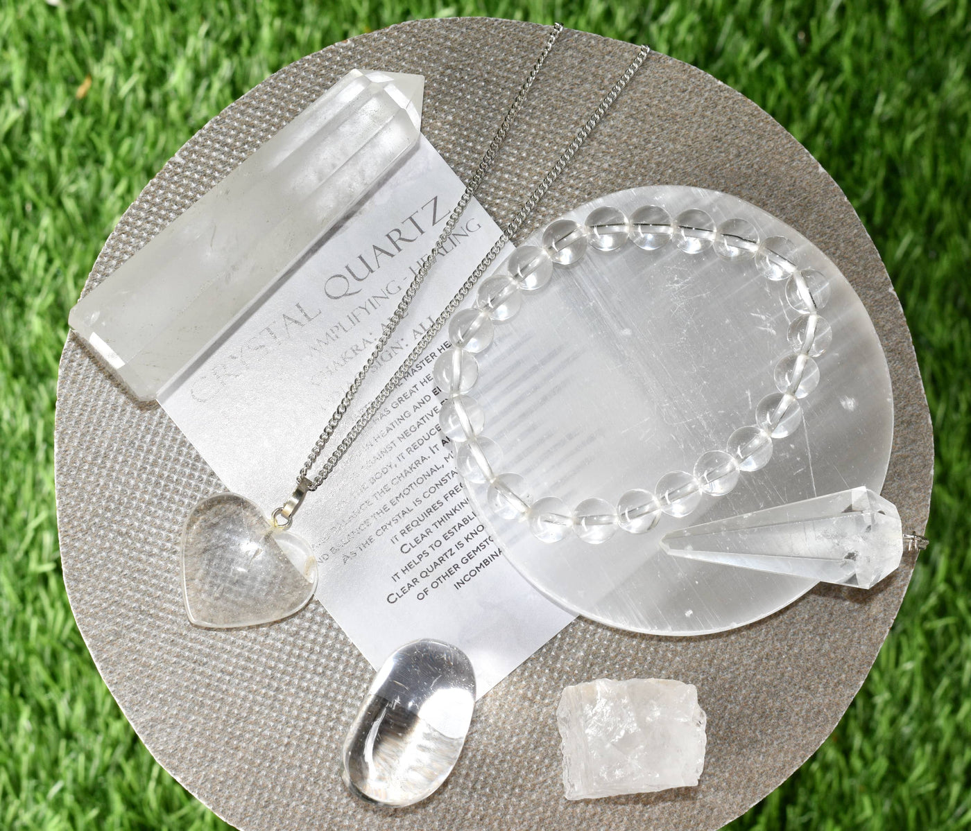 Crystal Quartz Gift Set For Emotional Support and Protection, Crystal Polished Gemstones.