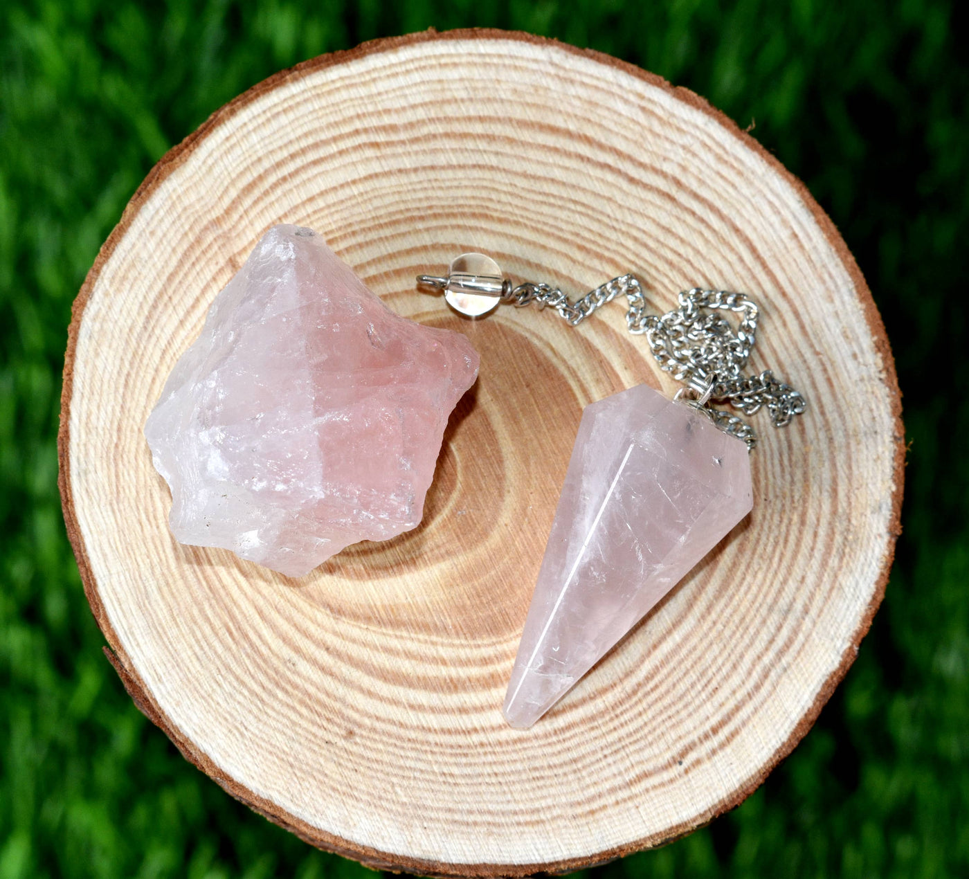 Rose Quartz Crystal Gift Set For Emotional Support and Protection, Real Polished Gemstones.