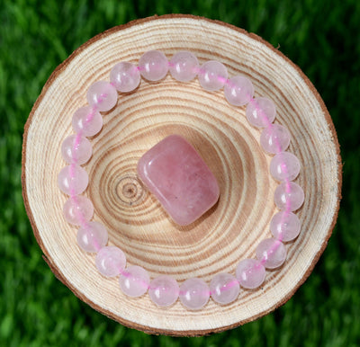 Rose Quartz Crystal Gift Set For Emotional Support and Protection, Real Polished Gemstones.