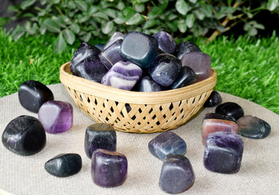 Multi Fluorite Tumbled Crystals (Self-Discipline and Clarity)