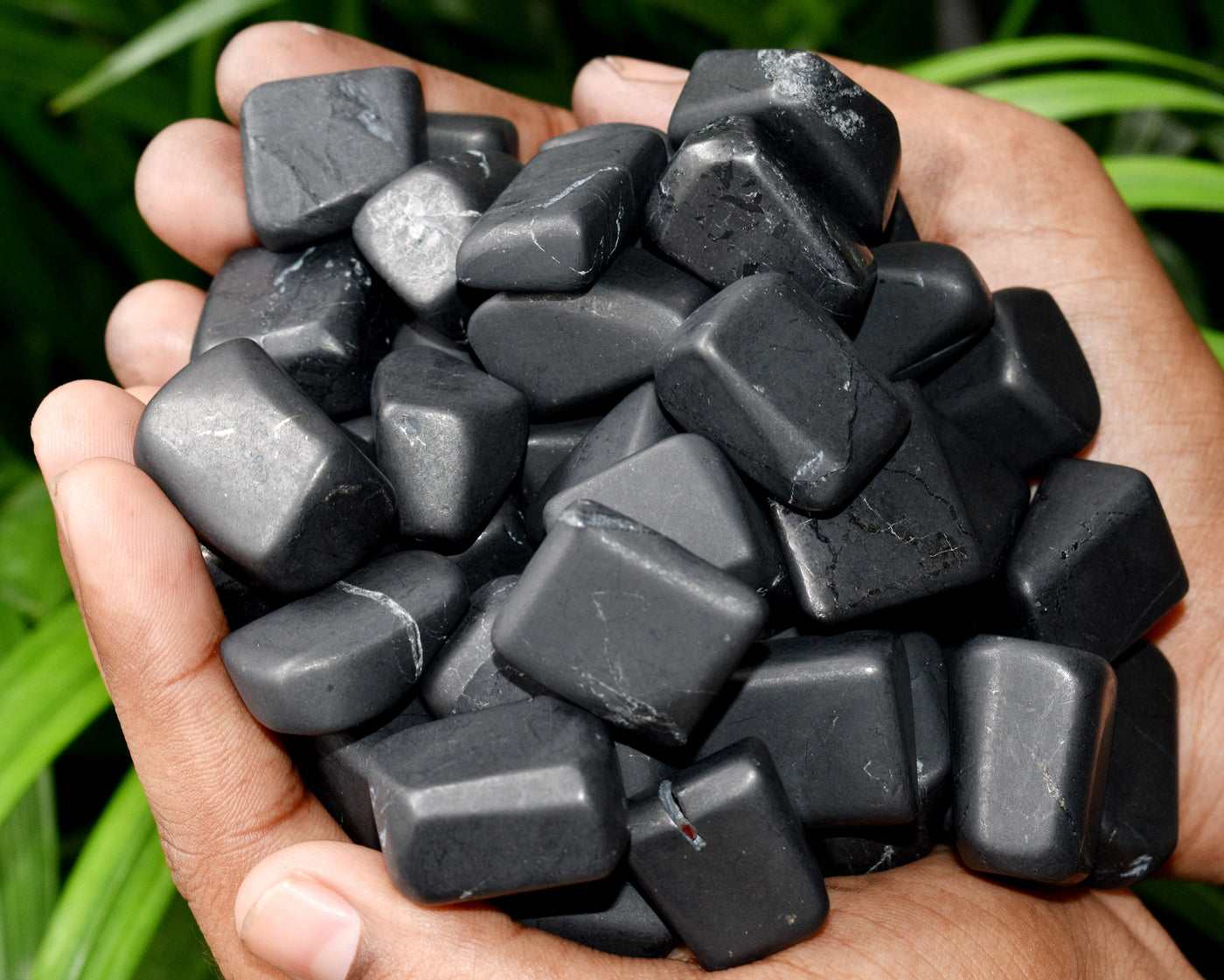 Black Shungite Tumbled Crystals (Elimination Toxins and Clarity )