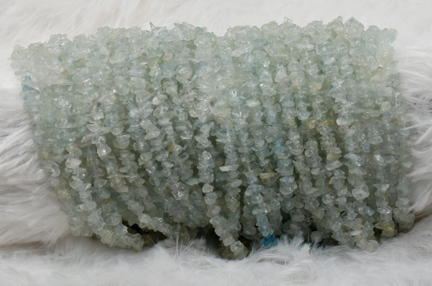 Uncut Raw Aquamarine Crystal Chip Beads for Necklace (Protection and Anxiety Relief)