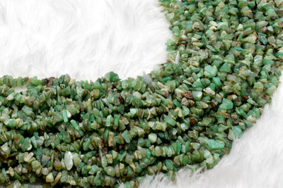 Uncut Raw Chrysophase Crystal Chip Beads for Necklace (Communication and Gentle Self-Expression)