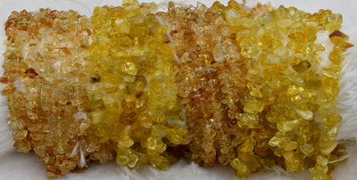 Uncut Raw Citrine Crystal Chip Beads for Necklace (Protection and Anxiety Relief)