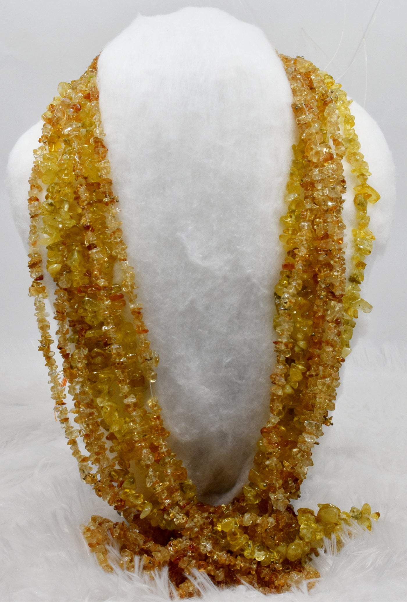 Uncut Raw Citrine Crystal Chip Beads for Necklace (Protection and Anxiety Relief)