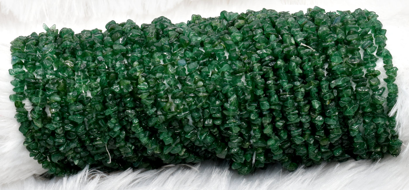 Uncut Raw Grosullar Jade Crystal Chip Beads for Necklace (Confidence and Determination )