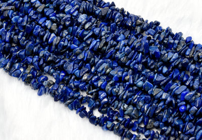 Uncut Raw Lapis Lazuli Crystal Chip Beads for Necklace (Expansion and Insight)