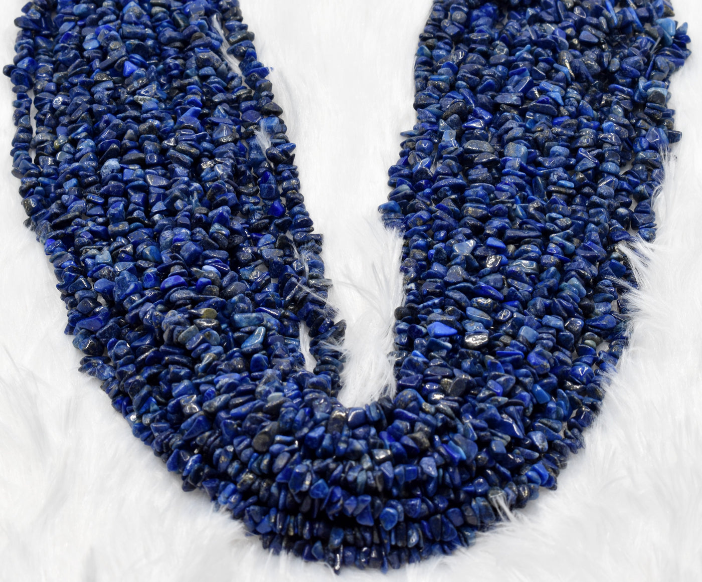 Uncut Raw Lapis Lazuli Crystal Chip Beads for Necklace (Expansion and Insight)