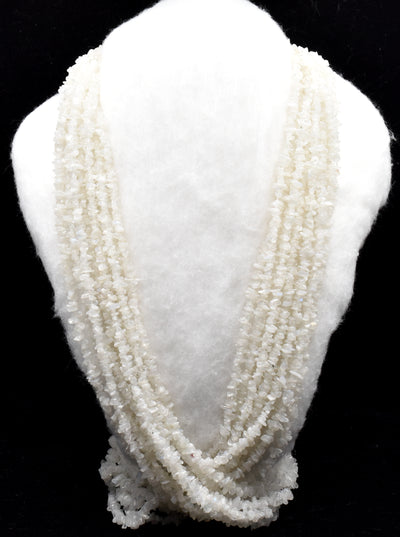 Uncut Raw White Rainbow Crystal Chip Beads for Necklace (Growth and Inspiration)