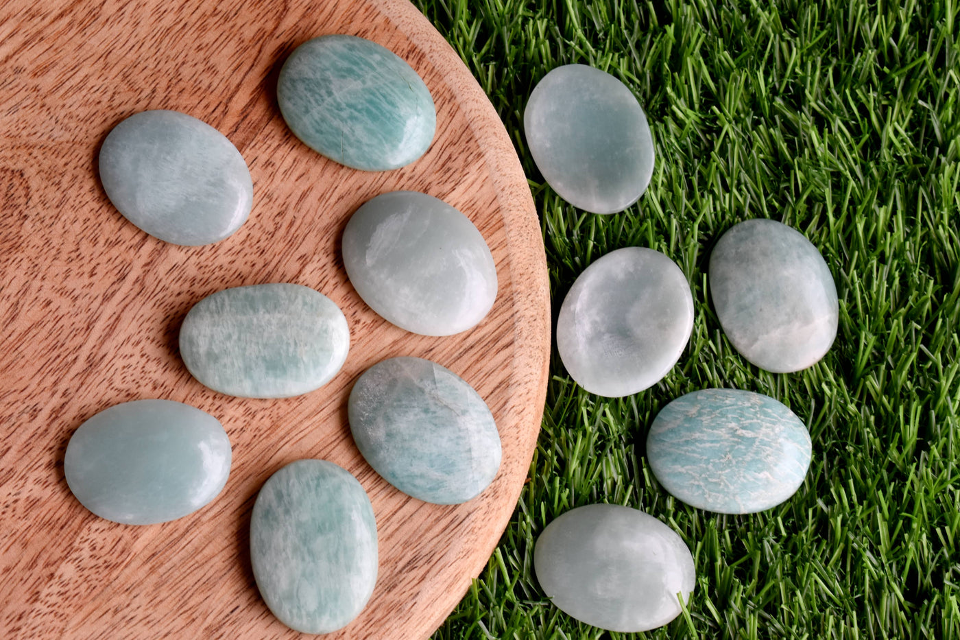 Amazonite Worry Stone for crystal healing