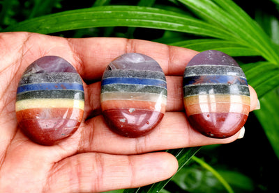 25pcs Seven Chakra Worry Stones