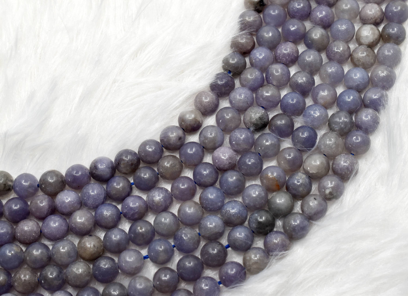 Blue Lepidolite A Grade 6mm, 8mm, 10mm Round Beads