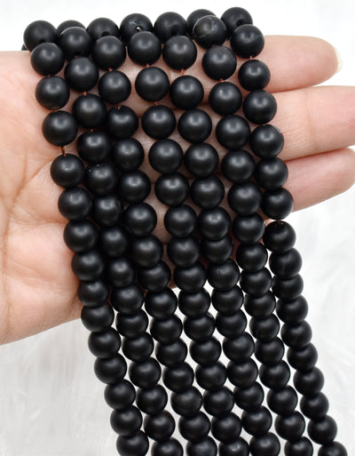 Onyx Noir Mat AAA Grade 6mm, 8mm, 10mm Perles Rondes 