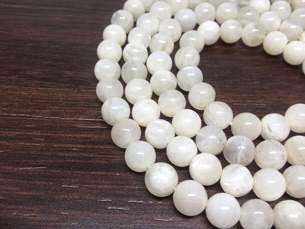 One (1) Natural 8mm White Rainbow Moonstone Mala With 108 Prayer Beads Perfect For Mediation Prayer Mala Necklace ~ JP546