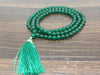 Natural Green Jade Beads Mala - 108 Prayer Beads For Mediation