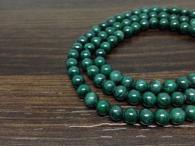 One (1) Natural 7mm (AAA) Malachite Mala With 108 Prayer Beads Perfect For Mediation Malachite Jap Mala Necklace ~ JP12