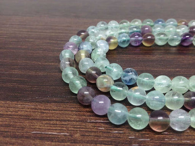 One (1) Natural 6mm Multi Fluorite Mala With 108 Prayer Beads Perfect For Mediation Spiritual Multi Fluorite Prayer mala MultiFluorite~JP146