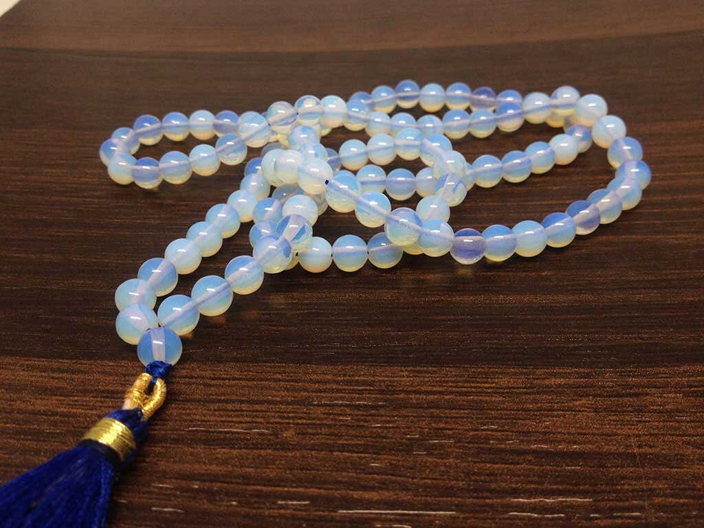 One (1) Natural 6mm Opal Mala With 108 Prayer Beads Perfect For Mediation Jap mala Prayer mala Necklace ~ JP147