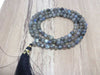 Mala en labradorite AAA naturelle de 6 mm avec 108 perles de prière, collier mala de prière en labradorite