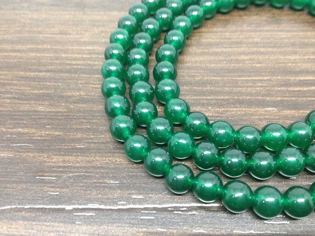 Natural Green Jade Beads Mala - 108 Prayer Beads For Mediation