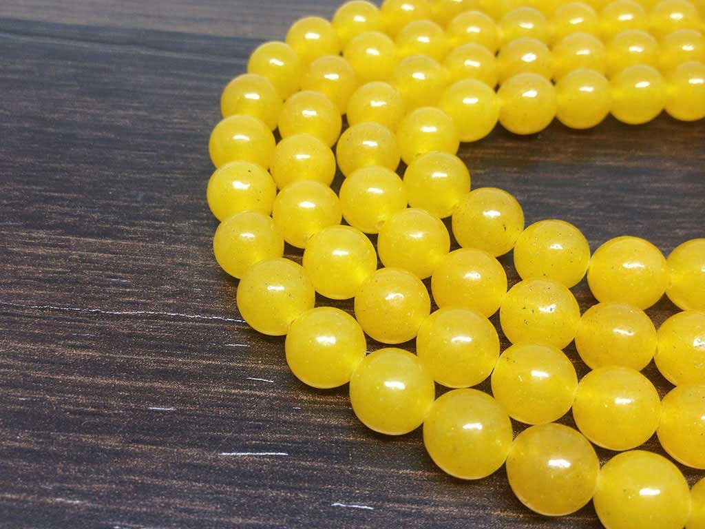 One (1) Natural 8mm Yellow Jade Mala With 108 Prayer Beads For Mediataion Tibetan mala Jap Mala Prayer Mala Neckles ~ JP548