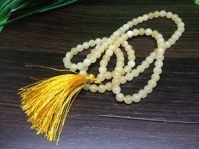 One (1) Natural 6mm Honey Calcite Mala With 108 Prayer Beads Perfect For Mediation Honey Calcite mala ~ Honey Calcite Necklace ~ JP130