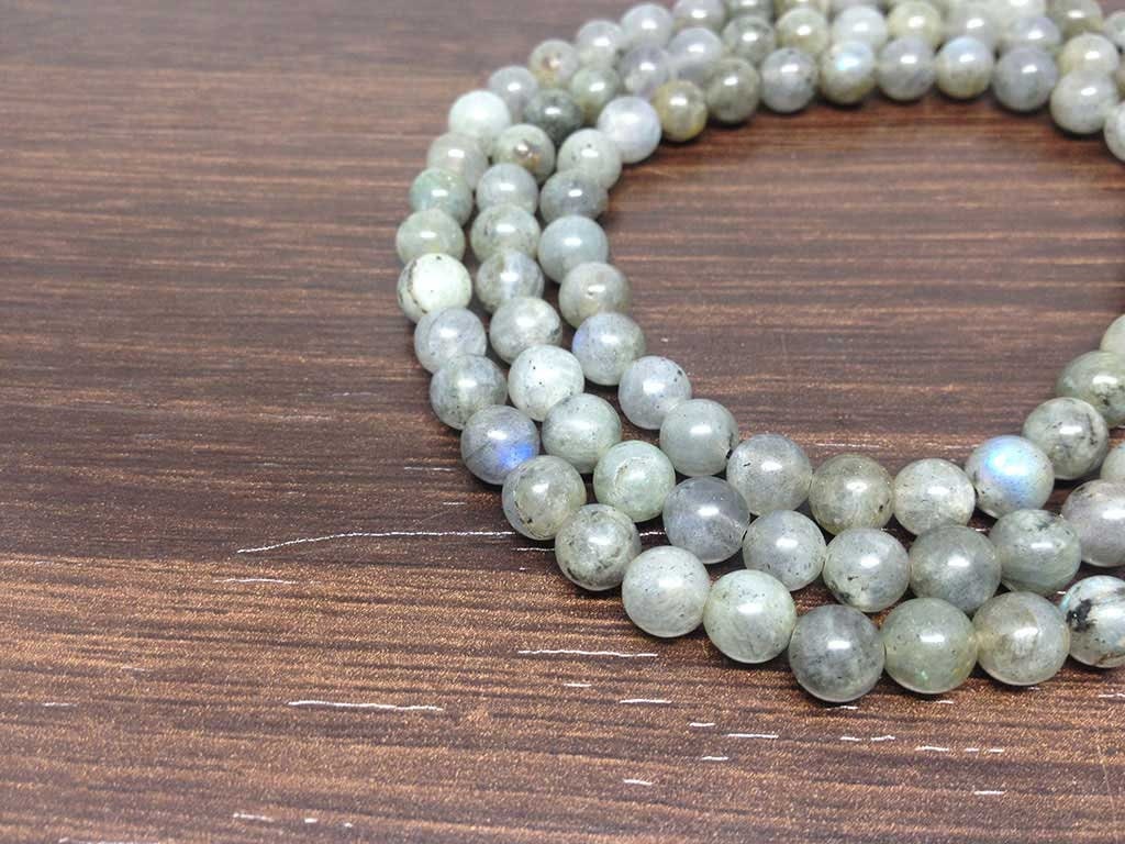 One (1) Natural 6mm Labradorite Mala With 108 Prayer Beads For Mediation Labradorite Jap Mala ~ JP135