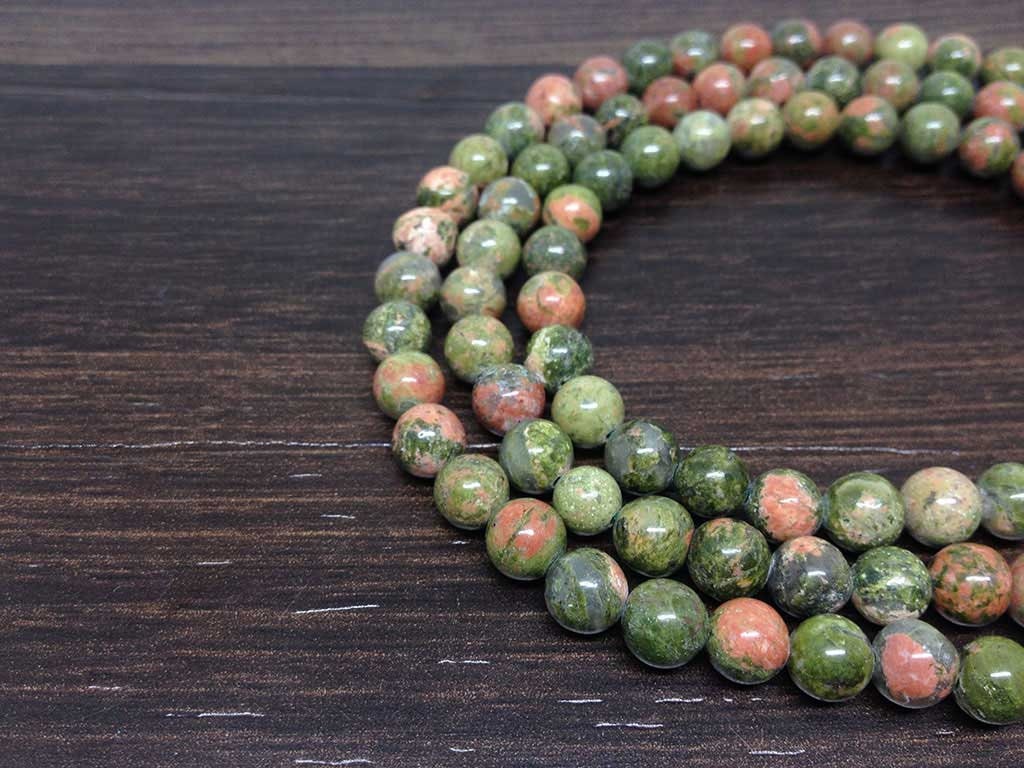 One (1) Natural 6mm Unakite Mala With 108 Prayer Beads For Mediation Unakite Jap Mala ~ JP172