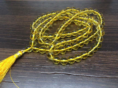 One (1) Natural 8mm Citrine Jap Mala With 108 Prayer Beads Perfect For Mediation Tibetan Mala Jap Mala Jap mala