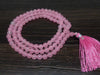 One (1) Natural 6mm Rose Quartz Mala With 108 Prayer Beads For Mediation Rose Quartz Jap Mala ~ ML6-ROS-6P