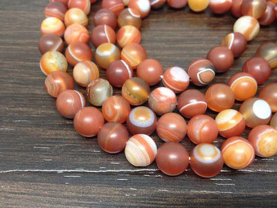 One (1) Natural 8mm Red Sulemani Agate Mala With 108 Prayer Beads Perfect For Mediation Red Sulemani Agate Mala Necklace ~ JP533