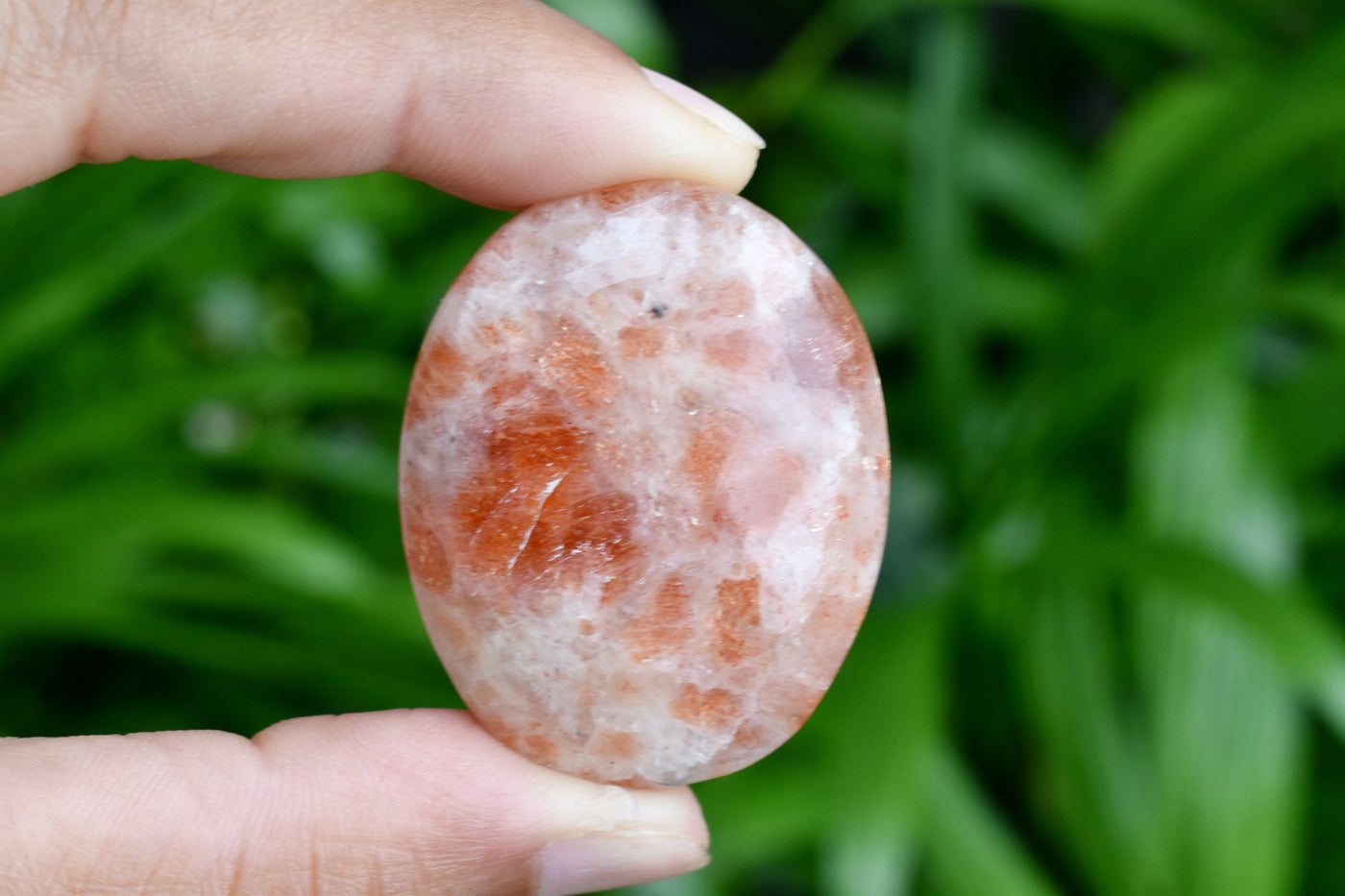 25pcs Polished Sunstone Crystal Worry Stone