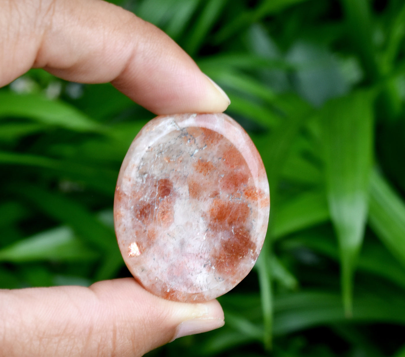 25pcs Polished Sunstone Crystal Worry Stone