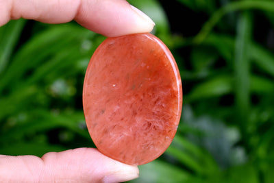 25pcs Orange Aventurine Crystal Worry Stones